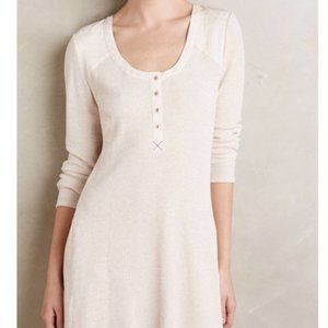 Anthropologie | Saturday Sunday Long Sleeve Thermal Waffle Knit Tunic Dress
